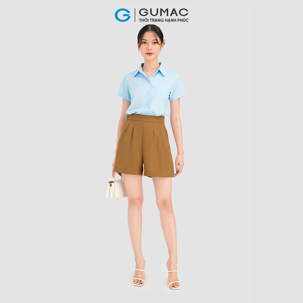 Quần short nữ GUMAC QC08060 xếp ly