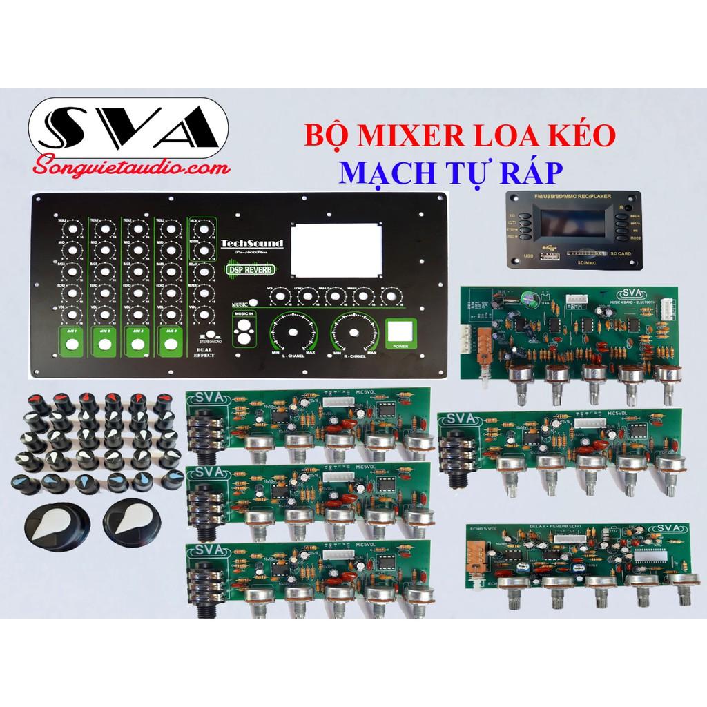 BỘ MẠCH MIXER LOA KÉO DÙNG ECHO REVERB DSP