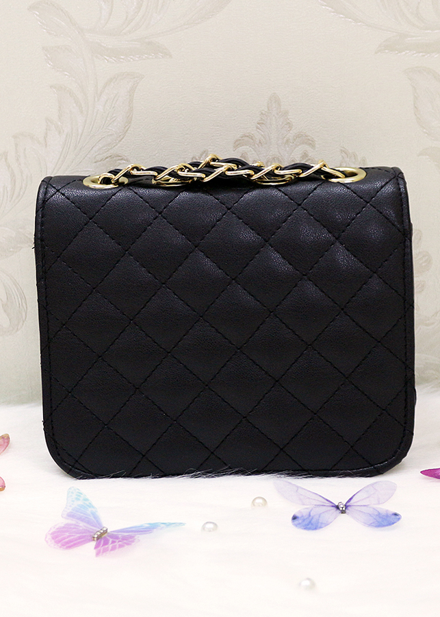 Túi da đính hoa vải BERI