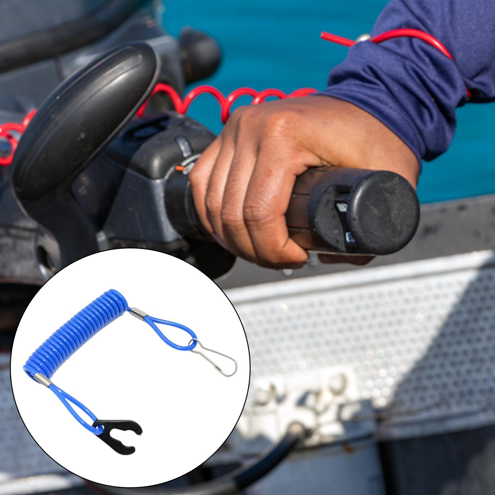 Boat Engine Motor Kill Stop Clip Hook blue