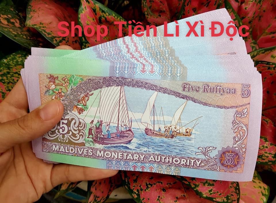 Tờ Tiền Thuận Buồm Xuôi Gió Maldives 5 Rufiyaa Tuyệt Đẹp
