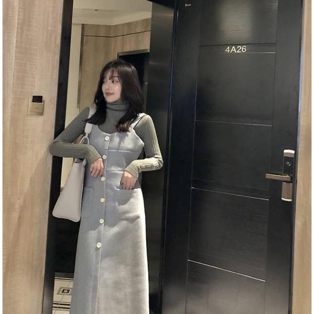 MS276 Áo len nữ cao cổ gân to