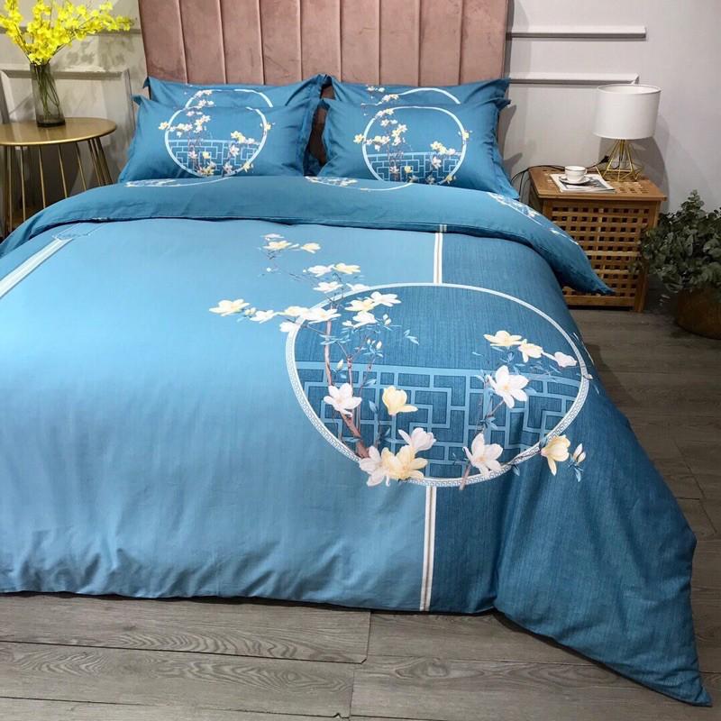Bộ Chăn Ga Gối Cotton Organic 100%cotton Hàng Nhập Khẩu Cao Cấp 4 Món Sang Trọng
