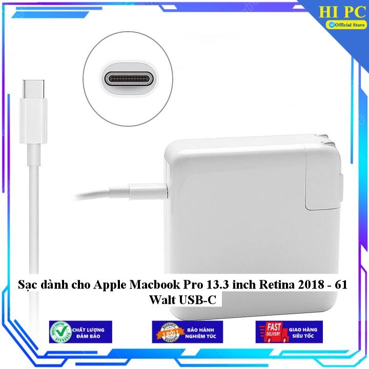 Sạc dành cho Apple Macbook Pro 13.3 inch Retina 2018 - 61 Walt USB-C - Hàng Nhập Khẩu