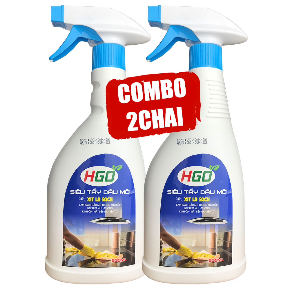 [COMBO 2] Tẩy dầu mỡ nhà bếp HGO an toàn, tiện lợi, hiệu quả