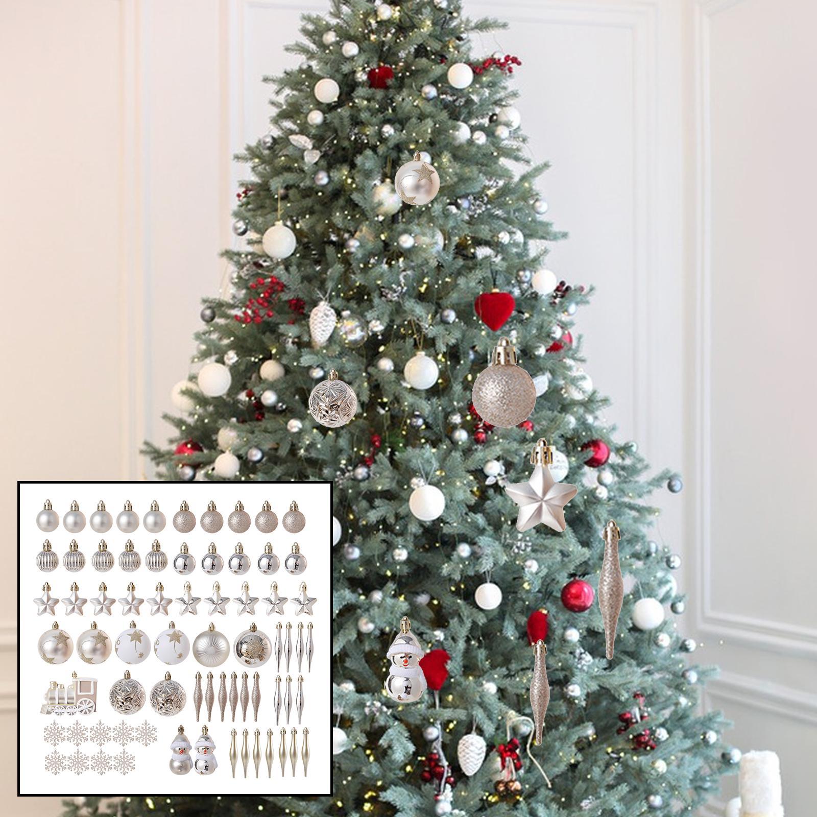 70 Pieces Christmas Ball Ornaments for Festive Photo Prop Party Supplies