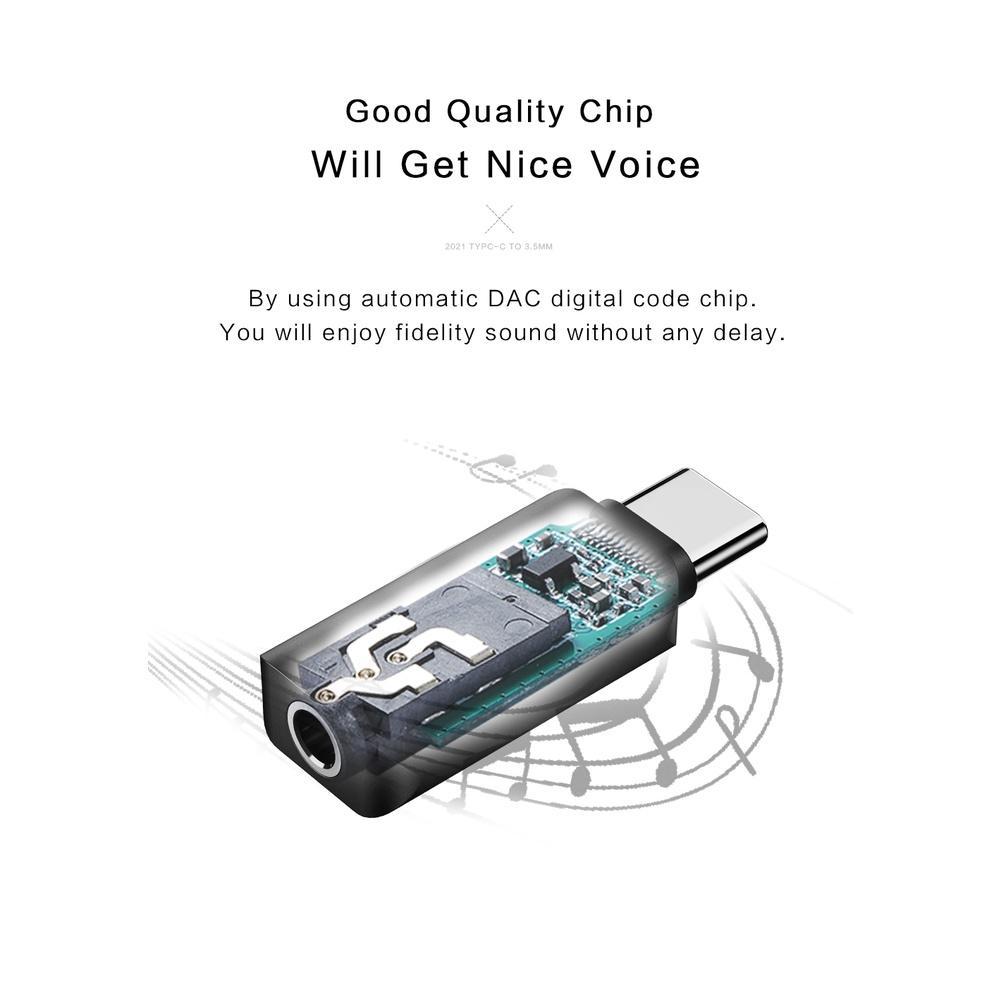 Bộ Chuyển Đổi Âm Thanh Loại C Sang 3.5mm Loại C Và 3.5mm Cho Điện Thoại Huawei Meizu Xiaomi