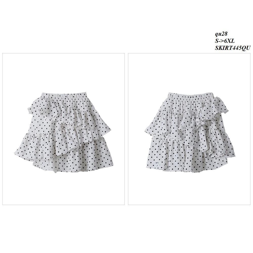 SKIRT361 CHÂN VÁY XÒE BÈO NHÚN CHẤM BI
