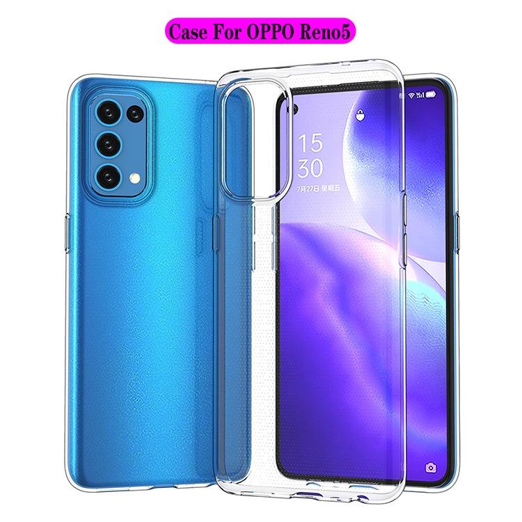 Ốp lưng Silicon trong suốt dành cho OPPO Reno6 5G,Reno6 Z 5G Ốp lưng dẻo trong suốt siêu mỏng bảo vệ camera