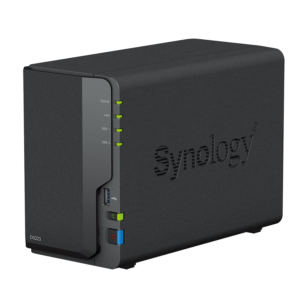 Thiết bị lưu trữ NAS Synology DS223 (Đen) - Hàng Chính Hãng