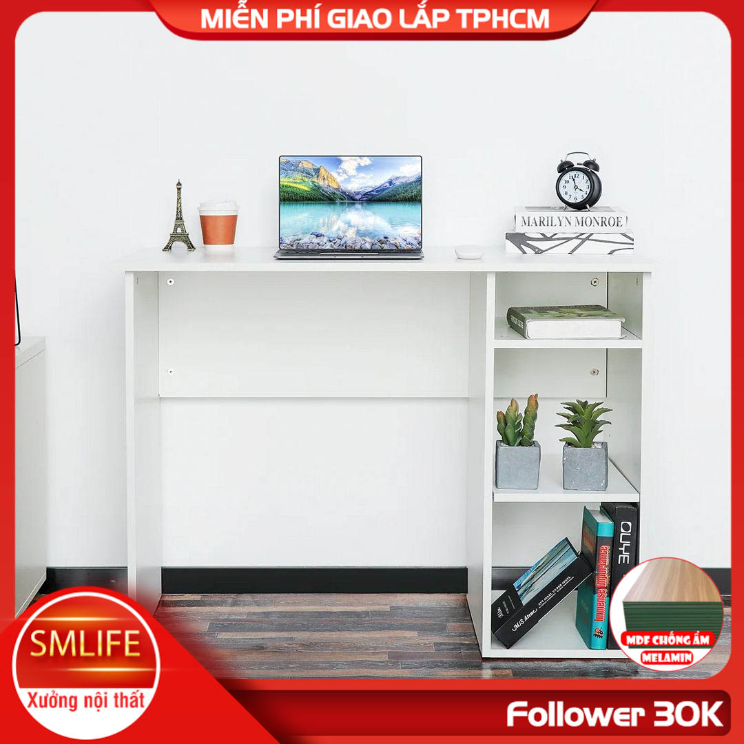 Bàn vi tính gỗ phong cách hiện đại SMLIFE Dobbs
