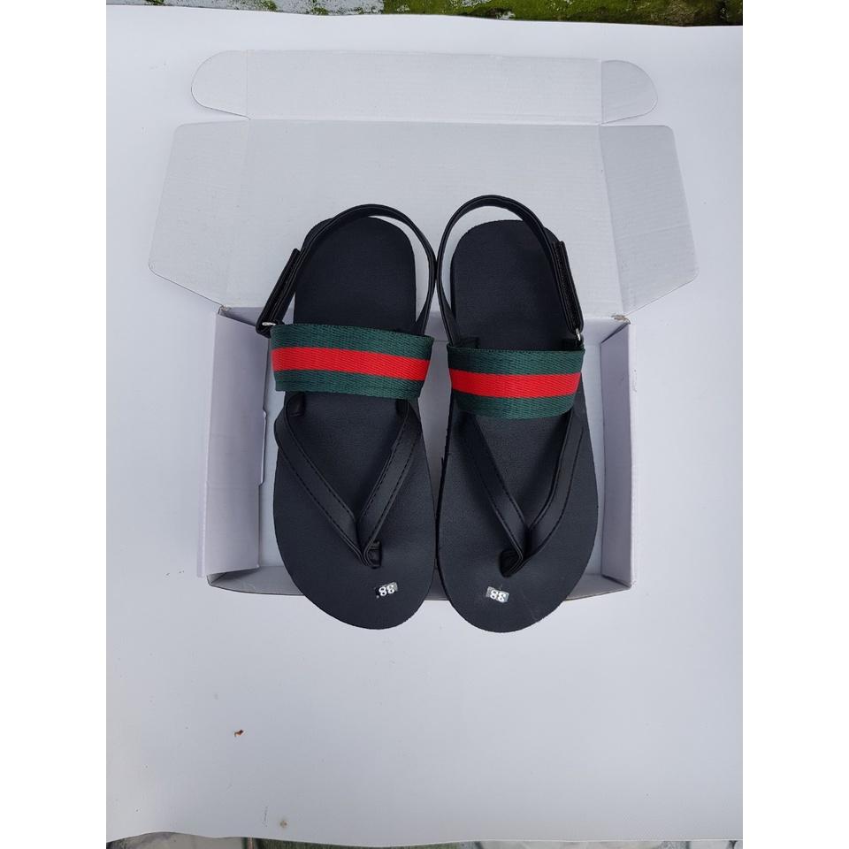 sandal đồng nai xăng đan nam và nữ ( đế đen quai đen phối dù ) size từ 34 nữ đến 43 nam