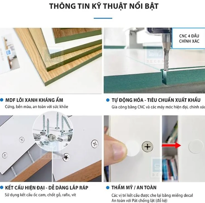 Kệ Gỗ Treo Tường 2 Tầng 2 Cánh Tủ Màu Trắng và Sồi Tundo CTKT413 KT 120x65x24cm