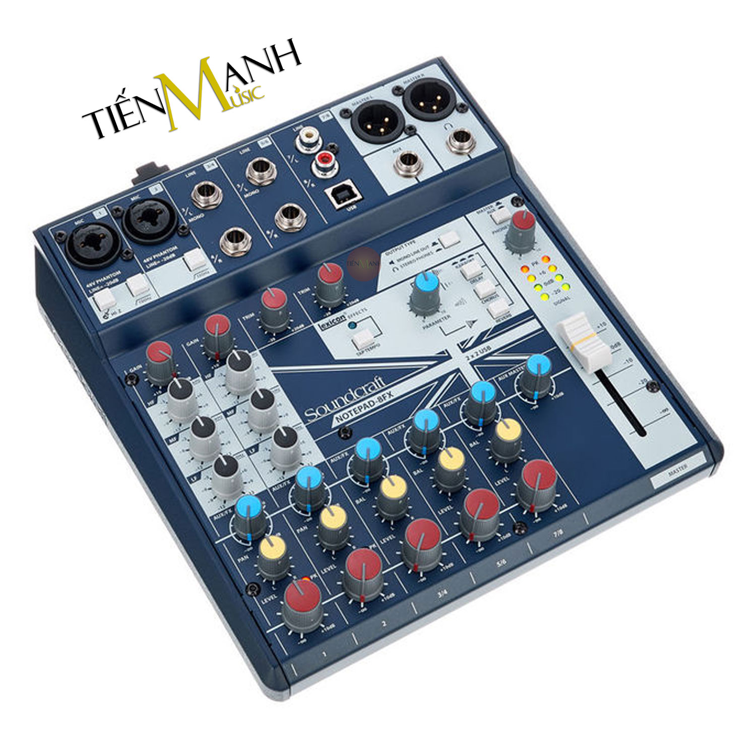 Soundcraft Notepad 8FX Bàn Trộn Mixer 8 Channel Stereo Mixing Console Phòng Thu Studio Mix Notepad-8FX Hàng Chính Hãng - Kèm Móng Gẩy DreamMaker