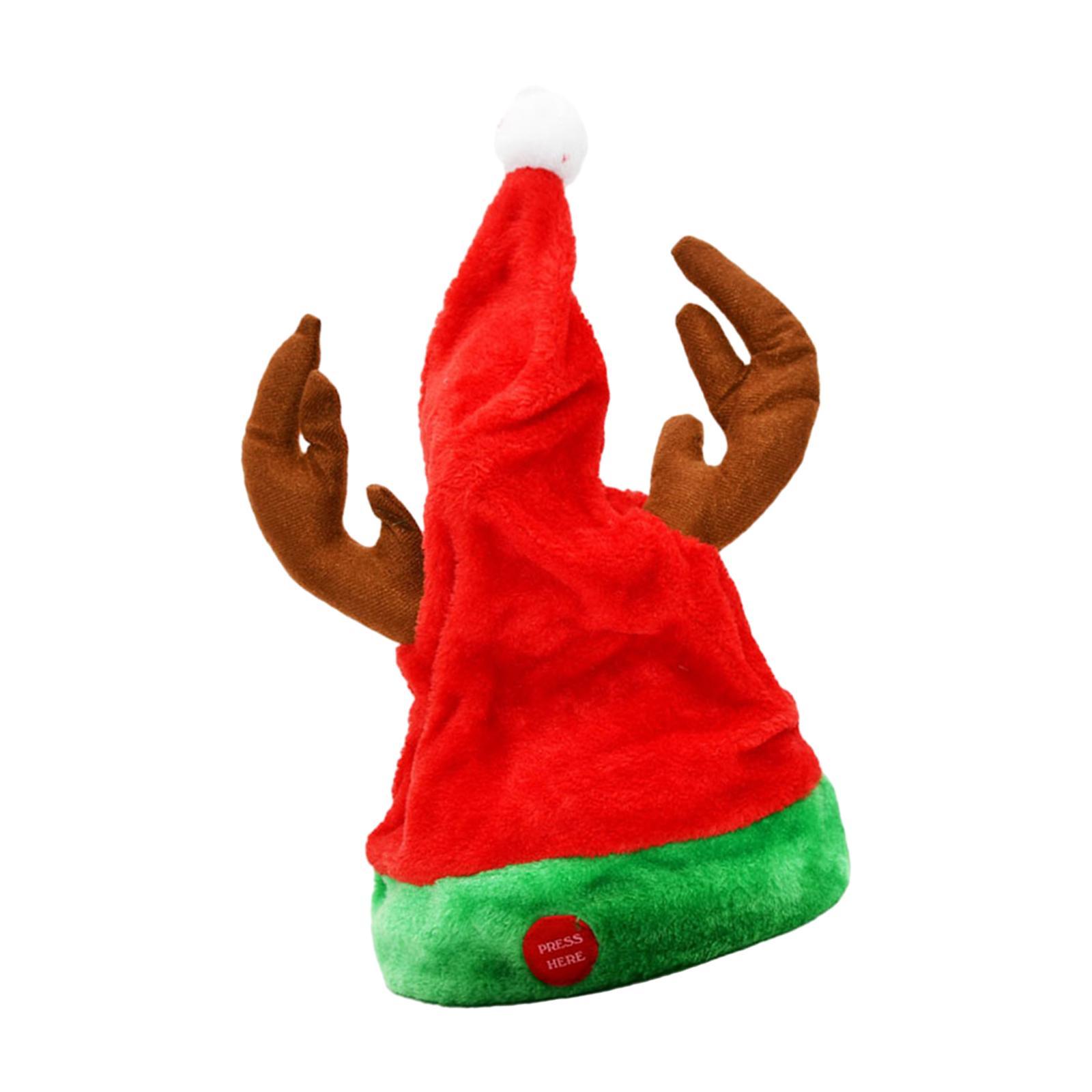Dancing Santa Hat Xmas Tree Christmas Electric Hats Cap Swing Tree Christmas Ornaments for Kids Xmas Gift