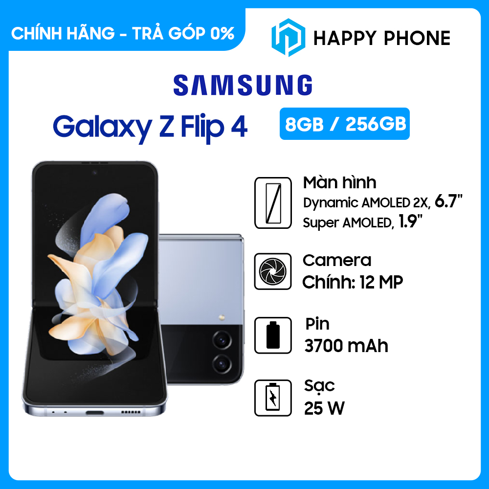 Điện Thoại Samsung Galaxy Z Flip4 - Hàng Chính Hãng - Đã kích hoạt bảo hành điện tử