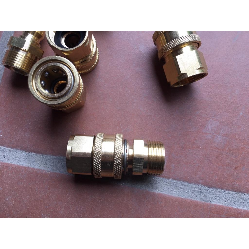 Cút nối nhanh máy rửa xe ren M22, khớp nối nhanh máy rửa xe ren M22