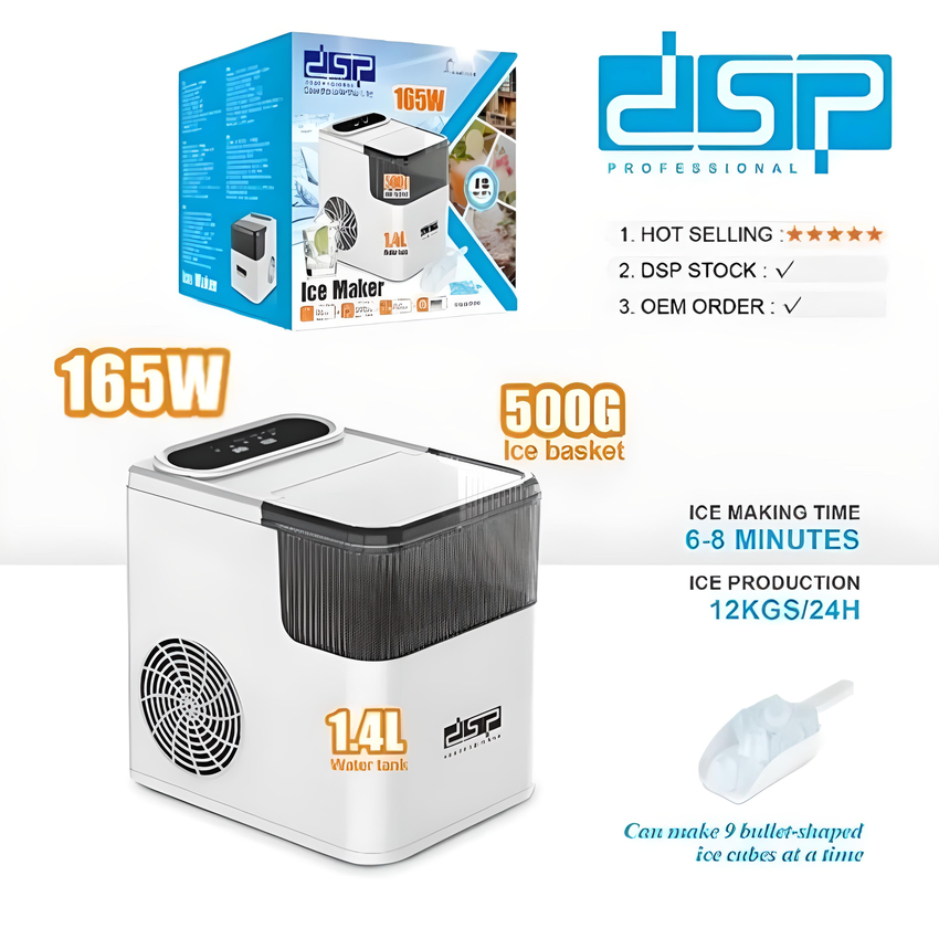 BẢO HÀNH 12 THÁNG - Máy làm đá viên siêu tốc, chỉ trong 6 phút. Thương hiệu Nga cao cấp DSP - KD8001