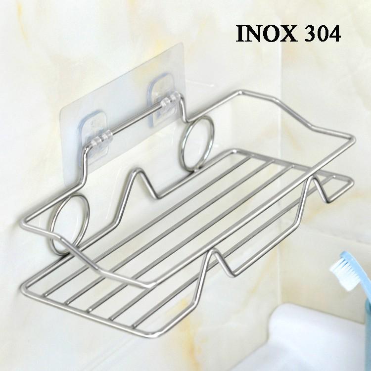 Kệ nhà tắm inox 304 dán tường, kệ nhà bếp treo tường để đồ đa năng tiện lợi, dễ sử dụng, giá tốt