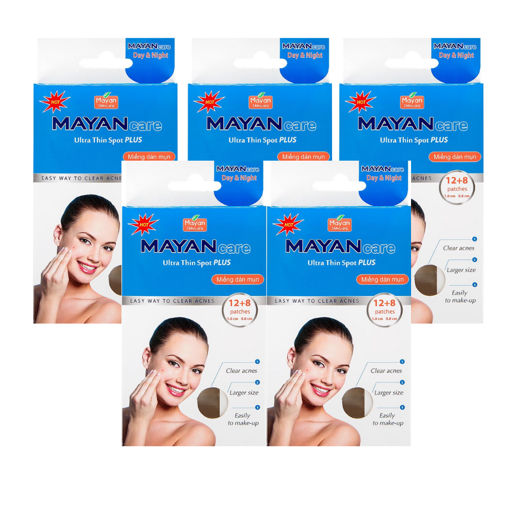 Combo 5 Miếng Dán hỗ trợ điều trị Mụn Mayancare 12 Miếng