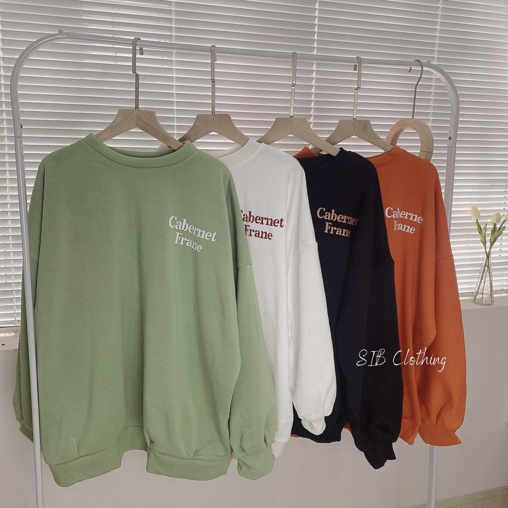 Áo sweater nữ SIB Clothing chất nỉ form rộng unisex phong cách Hàn quốc SIB032