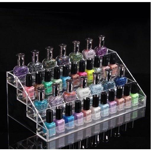 Kệ mica trưng bày sơn móng tay, kệ đựng đồ nail - 2 Tầng