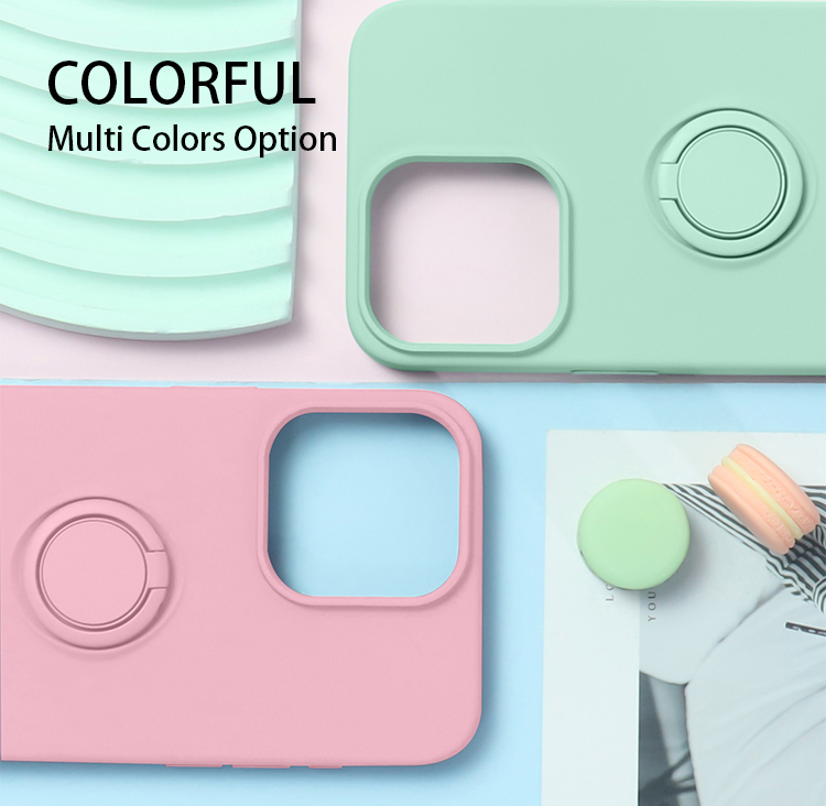 Ốp lưng Silicon Mipow Ring Holder Đế Quay Vòng Nhẫn Kim Loại TPU & PU Leather Dành Cho iPhone 15 Pro Max Hàng Chính Hãng