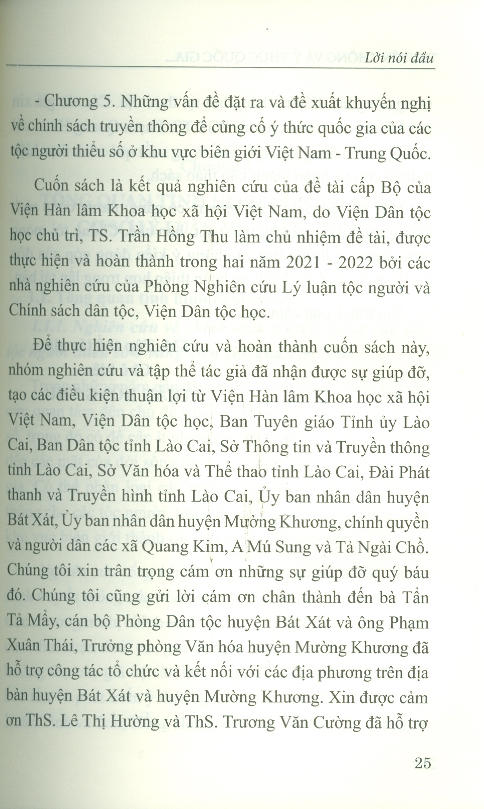 Truyền Thông Và Ý Thức Quốc Gia Của Một Số Tộc Người Ở Vùng Biên Giới Việt Nam - Trung Quốc (Sách chuyên khảo) - Viện Hàn lâm Khoa học Xã hội Việt Nam - Viện Dân tộc học; Trần Hồng Thu chủ biên