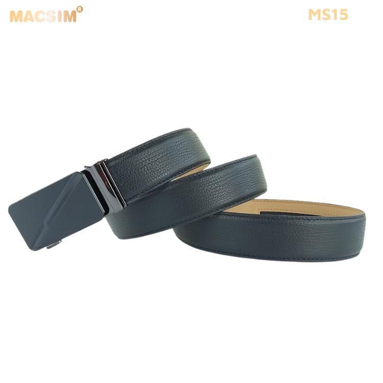 Thắt lưng nam -Dây nịt nam da thật cao cấp nhãn hiệu Macsim MS15