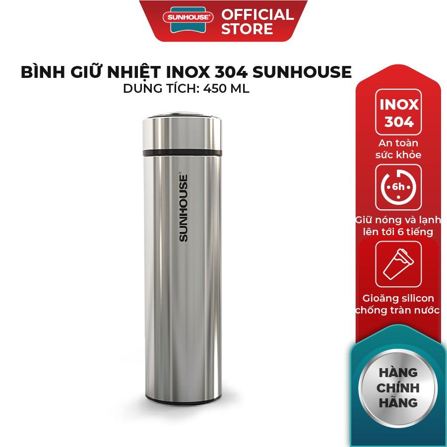 Bình giữ nhiệt Inox 304 SUNHOUSE 450ml KS