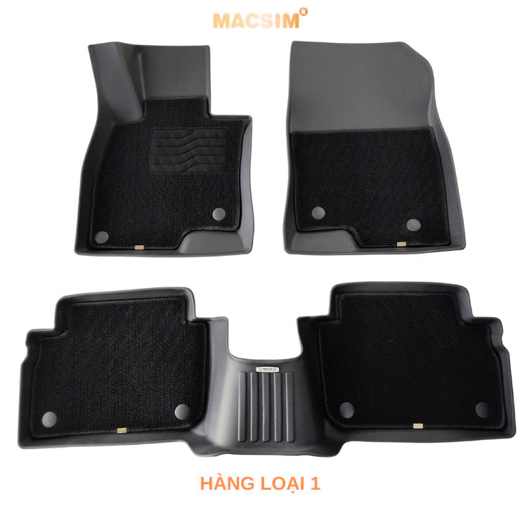 Thảm lót sàn ô tô 2 lớp cao cấp dành cho xe Mazda 3 2020+  (sd3) nhãn hiệu Macsim chất liệu TPE màu đen
