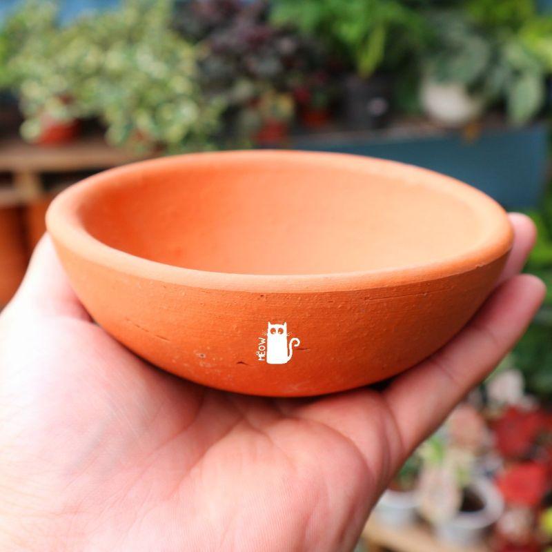 Chậu đất nung Chảo nhỏ 13x5cm | Chậu trồng sen đá, xương rồng, các loại cây mọng nước