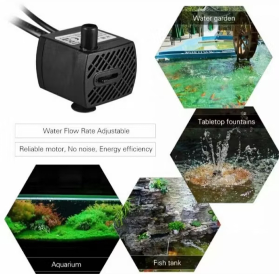 MÁY BƠM HÚT NƯỚC BỂ CÁ CẢNH MINI CÓ ĐÈN LED NHẤP NHÁY NHIỀU MÀU SẮC CỰC ĐẸP