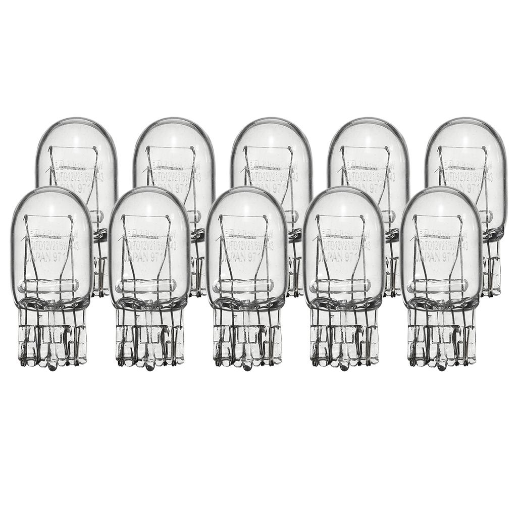 10x T20 7443 W21/5W Car Dual Filament Turn Signal Brake Light Amber Yellow