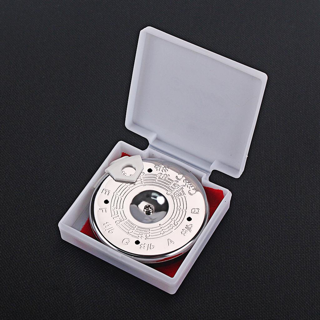 Violins Chromatic 13 Pitch Pipe Tuner with Case, Silver