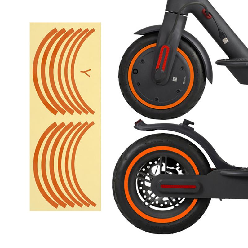 Nhãn dán phản chiếu bảo vệ bánh xe xe tay ga cho Xiaomi Mijia M365 Pro Electric Trock Color: Orange