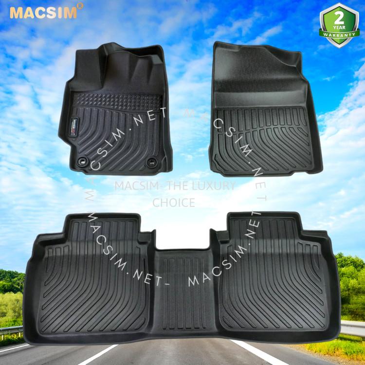 Thảm lót sàn xe ô tô Toyota Camry 2012- 2017  chất liệu TPE thương hiệu Macsim màu đen