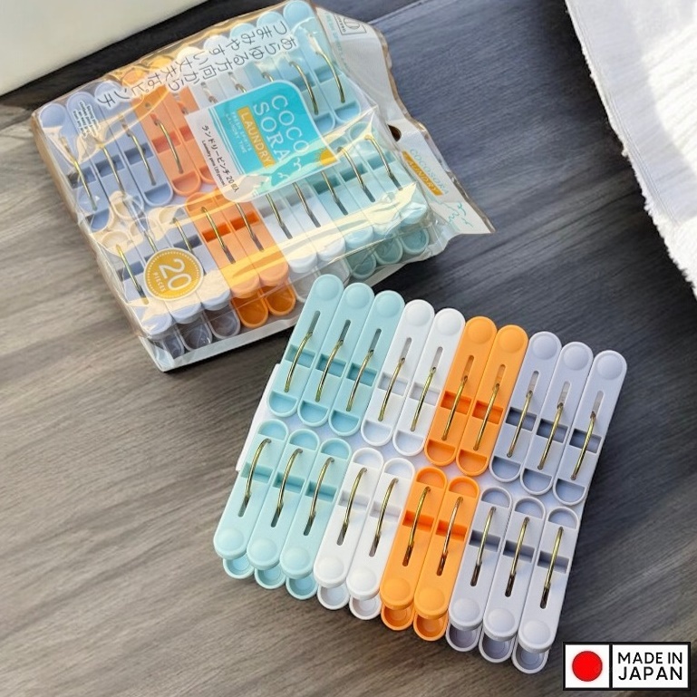 Set 20 kẹp phơi quần áo Cocosora - Hàng nội địa Nhật Bản nhập khẩu chính hãng