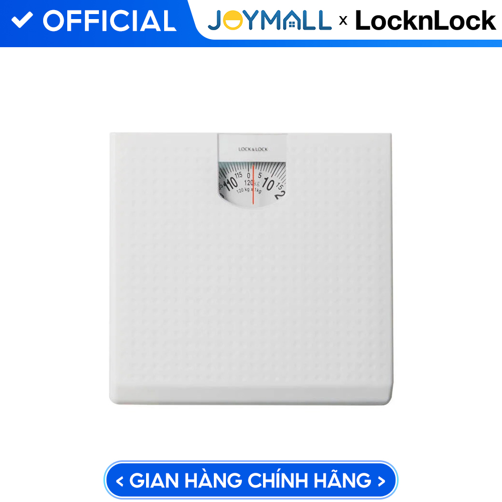 Cân Sức Khỏe LocknLock Dùng Trong Gia Đình ENC536WHT - 120Kg - Màu Trắng - Hàng Chính Hãng - JoyMall