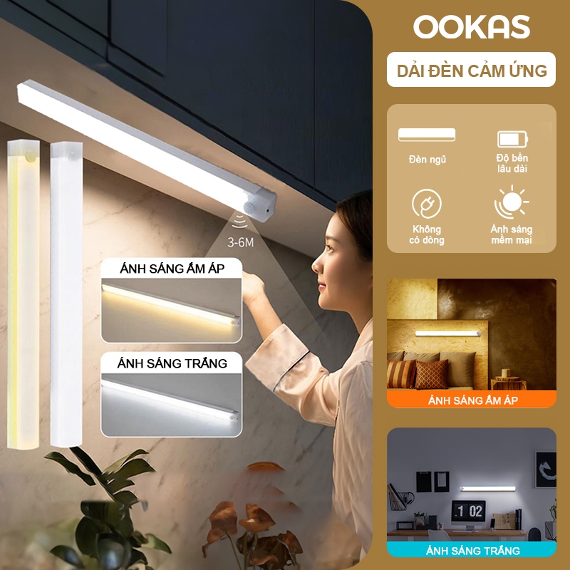 Đèn LED Cảm Biến Chuyển Động Nhiều Kích Cỡ Cảm Ứng Hồng Ngoại 3 Chế Độ Không Dây Điều Chỉnh Độ Sáng Qua 1 Lần Nhấn Ánh Sáng Bảo Vệ Mắt Tốt Tự Động Bật/Tắt Ban Đêm Đèn Học Làm Việc Đọc Sách Ngủ Cao Cấp Dễ Tháo Lắp Tiện Gắn Giường Cầu Thang Toilet Tủ USB