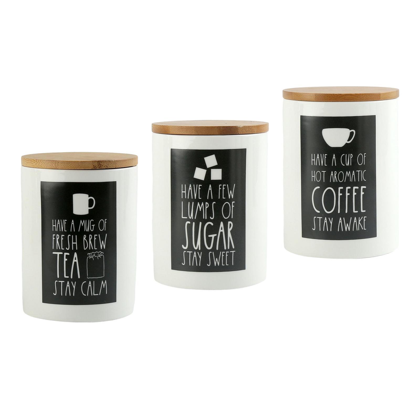 3 Pieces Kitchen Canister Set Airtight Food Storage Container for Cookie Jar
