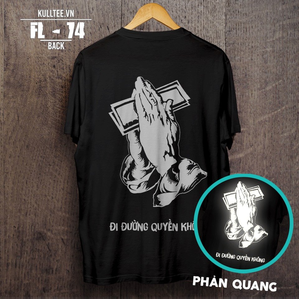 Áo Thun cho cả Nam và Nữ Phản Quang In hình ĐI ĐƯỜNG QUYỀN , áo chất, đi đêm, đi phượt bao ngầu, nhìn đã mắt