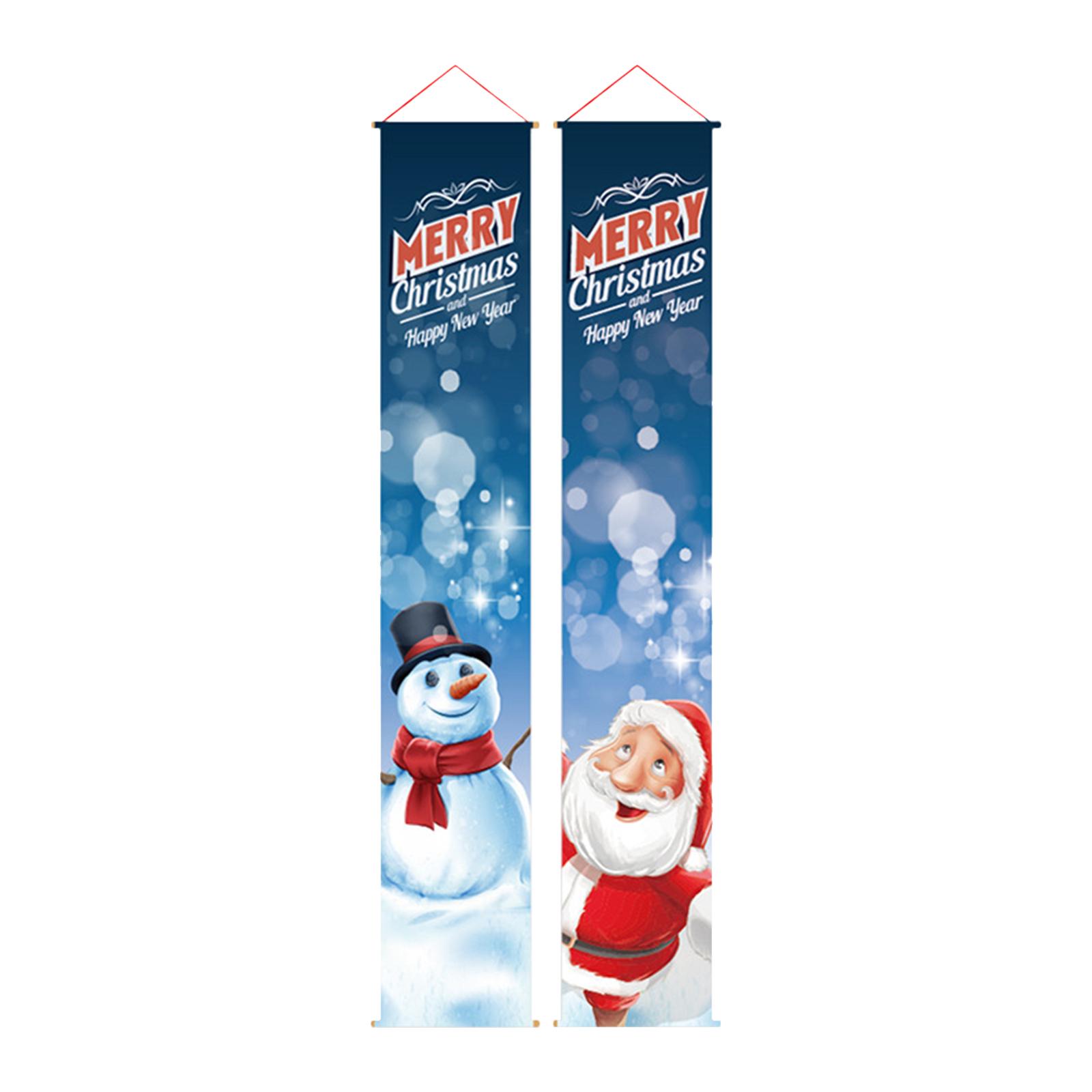 Christmas Porch Sign Merry Christmas Hanging Banner Welcome Christmas Front Door Banner Xmas Hanging Sign Decorations