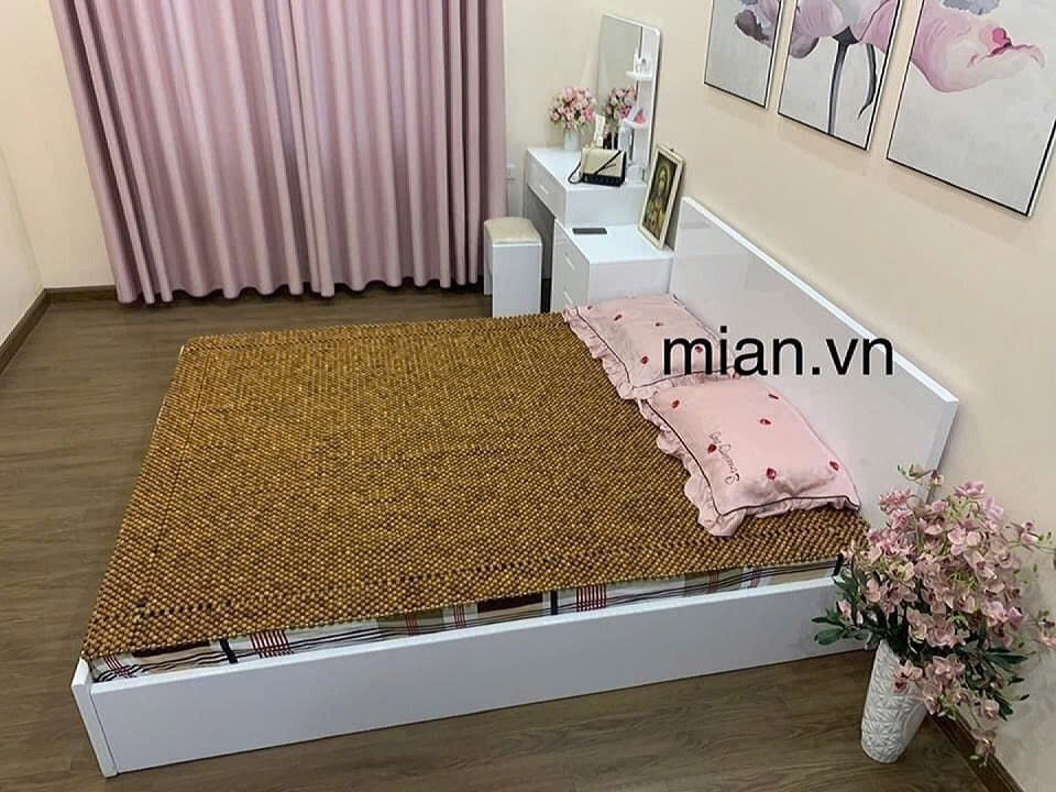 Chiếu Hạt Gỗ Bách Xanh Cao Cấp - Kích Thước 1,6mx2m hạt 1.2cm Chất Liệu Tự Nhiên Hương Thơm Tốt Cho Sức Khoẻ Bảo Hành 2 Năm