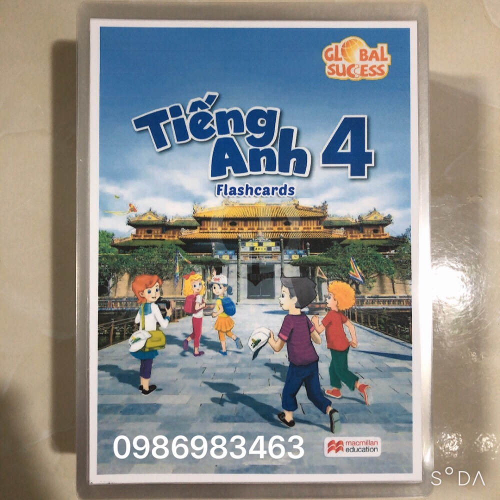 FLASHCARD TIẾNG ANH LỚP 4 - In 2 Mặt Ép plastic