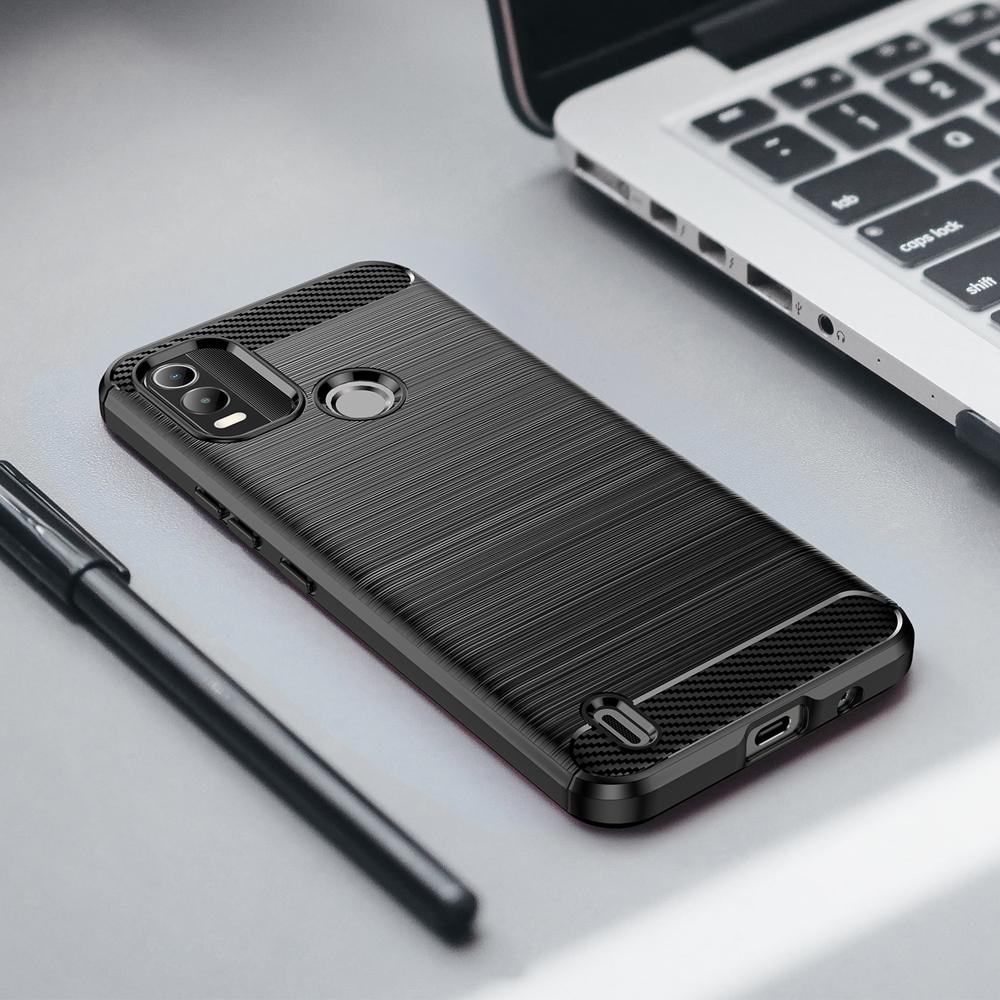 Ốp lưng dành cho Nokia C21 Plus ốp silicone mềm Carbone phay xước chống sốc chống vân tay