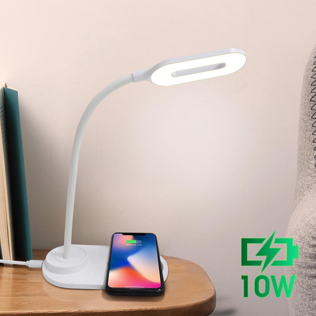 LED Desk Lamp Charger For Office Lighting White