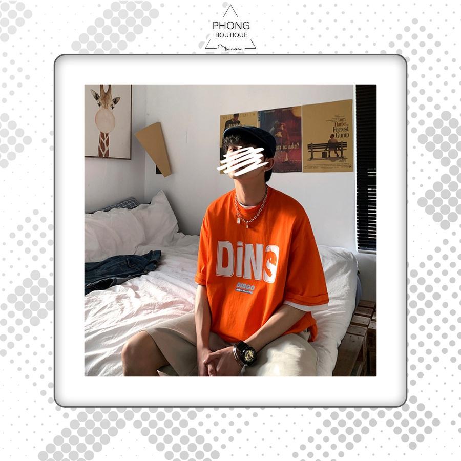 Áo thun Unisex Phong Boutique DINO phông tay lỡ nam nữ form rộng Oversize 3 màu
