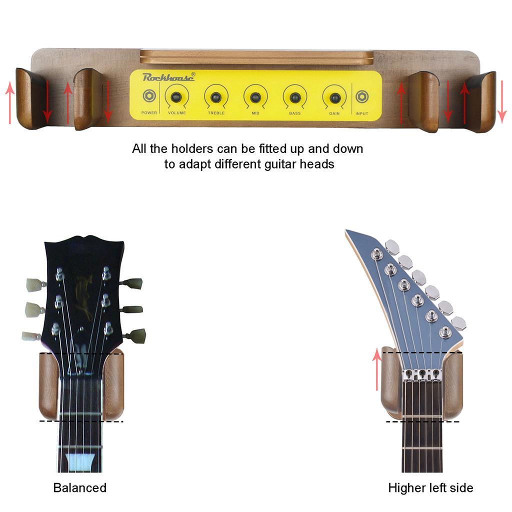 2 Guitar Hanger Wall Mount Guitar Stand for Musical Accessories