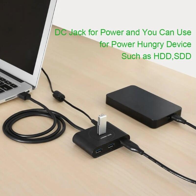 Ugreen UG20285CR113TK 50CM Màu Trắng Bộ chia Hub usb 3.0 ra 4 cổng 0.5M usb 3.0 hỗ trợ chức năng OTG - HÀNG CHÍNH HÃNG